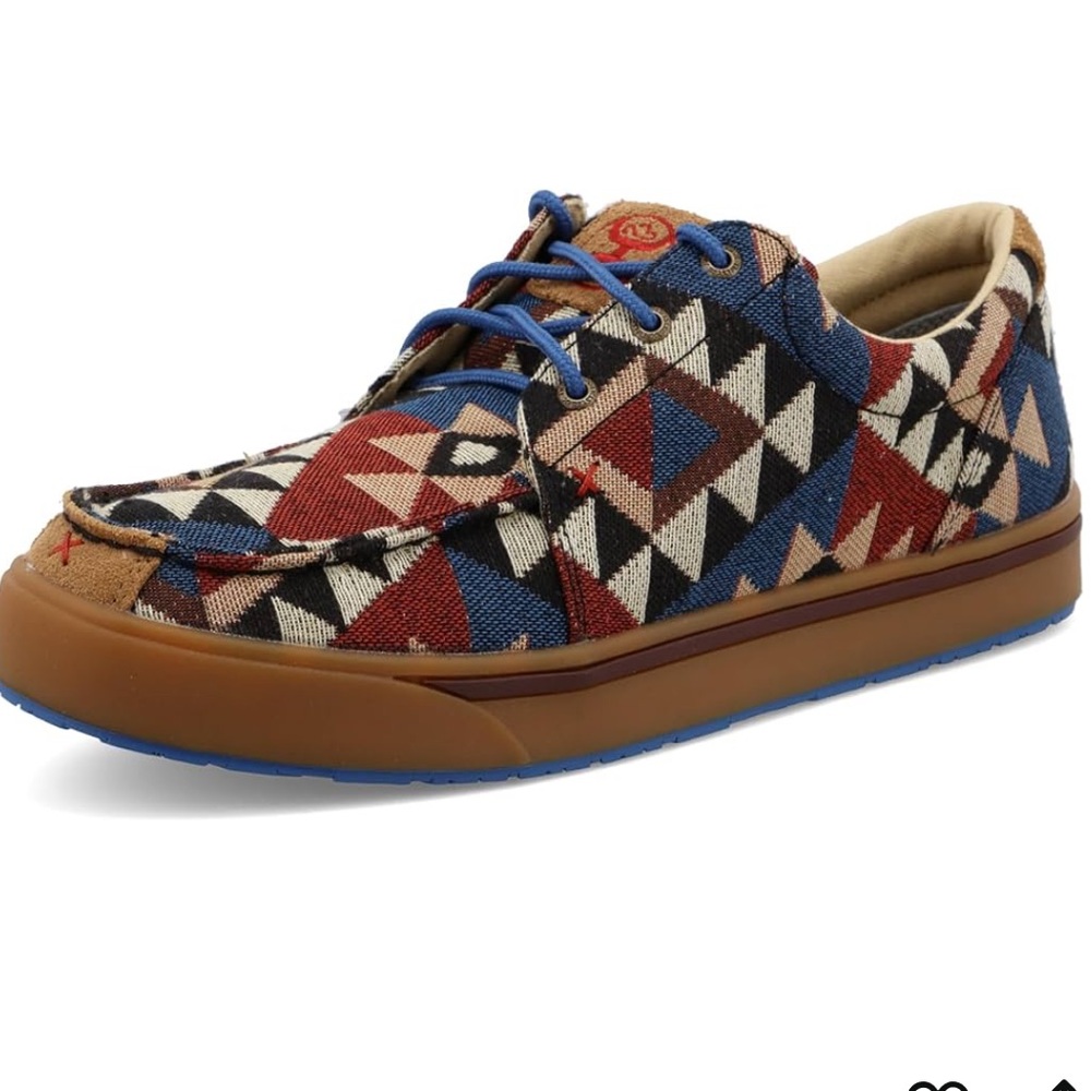 Twisted X HOOey Men’s Graphic Laced‎ Canvas Lopers Size 8, GUC